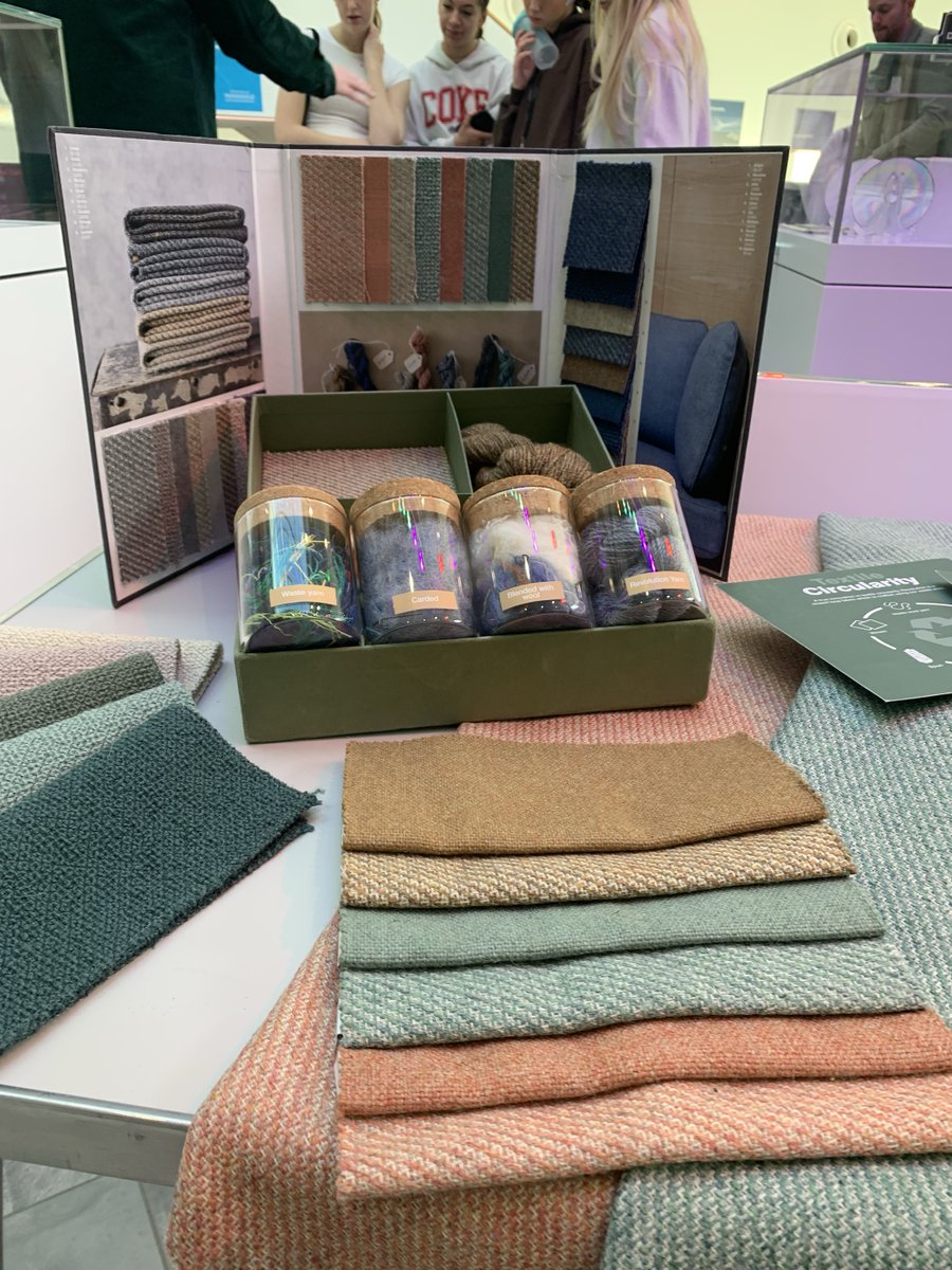 We're at The University of Huddersfield today at the Materials &amp; Finishes Expo 2023. It's a pleasure to meet with students and aspiring designers to discuss our sustainable textiles and their applications in industry.