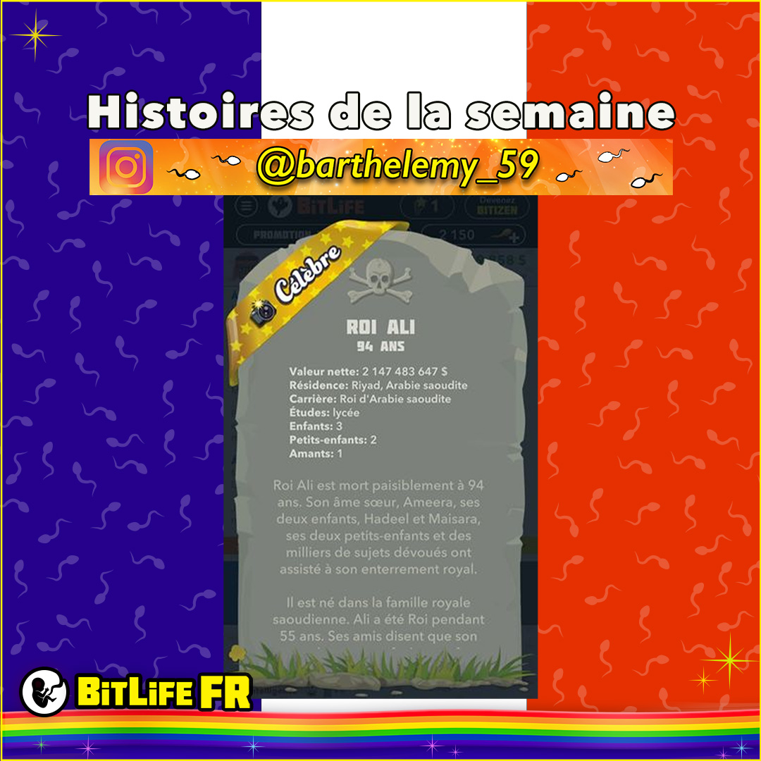 BitlifeFrancais's tweet photo. Merci pour le partage 💛
#bitlifefrance #bitlifeapp #bitlifegame #gameplay #mobilegames #bitlifememes https://t.co/LVpQJ7V7yS