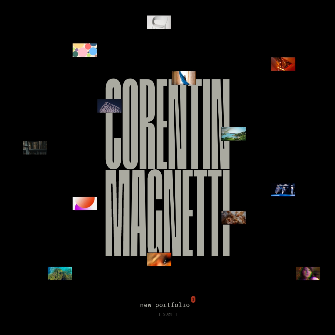 New portfolio online!✨

→ corentinmagnetti.com
→ Available for freelance work

- 
Thanks to my boy <a href="/JoeEagle1525/">Jordan SCHUTZ</a> for the development!