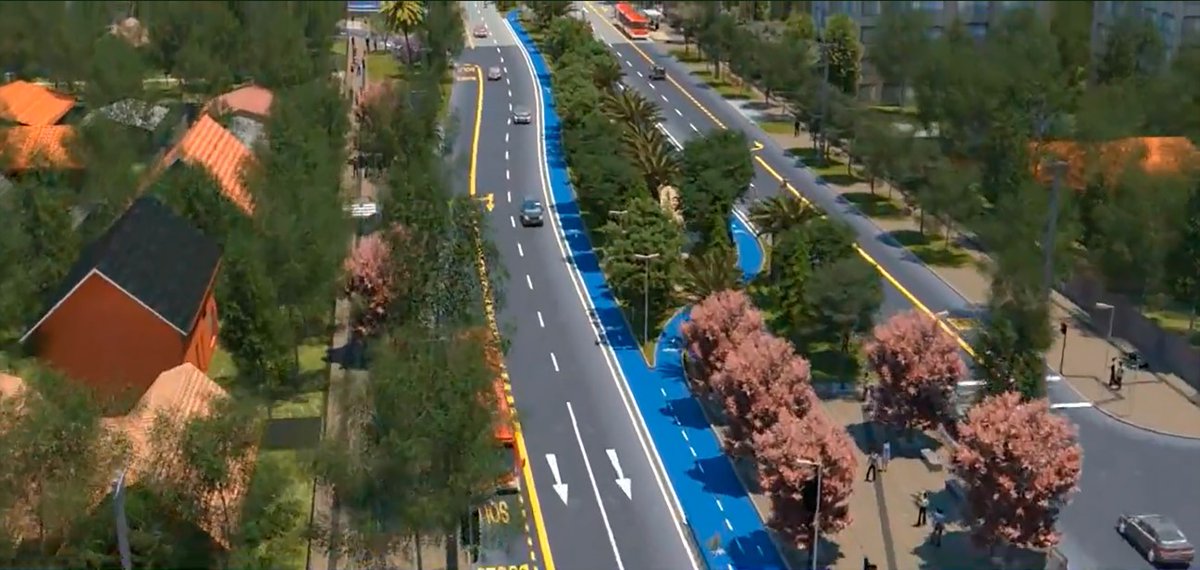 avo2_'s tweet photo. ¿Sabías que el proyecto AVO2 suma una nueva ciclovía en el eje de Av. Américo Vespucio, que permitirá unir las ciclovías existentes y proyectadas en las calles transversales? #CONOCEAVO2 y nuestra maqueta virtual en https://t.co/sMd8lSeyvL https://t.co/js6HBcXyxx