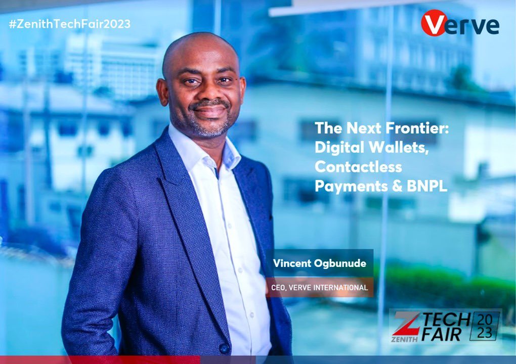 InterswitchGRP's tweet image. Join the CEO of Africa&apos;s pioneer and largest domestic EMV payment cards Scheme, @VerveCard our very own Vincent Ogbunude at the 2023 Zenith Bank Plc Tech Fair tomorrow.

lnkd.in/eyYCq6EW

#DigitalPaymentInsights 💳 
#ZenithTechFair2023
#NeverS20P ⏩