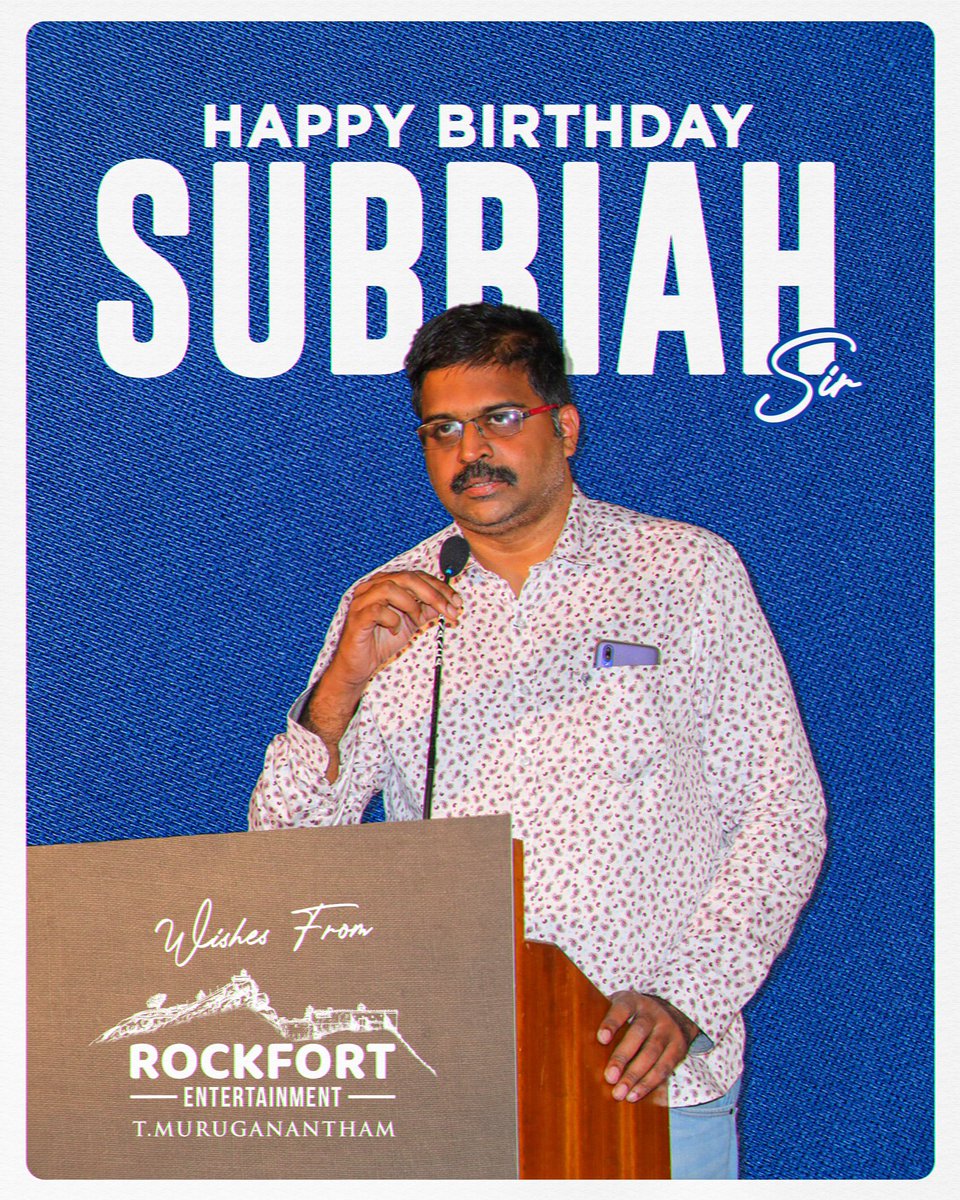 A prolific distributor, producer, and an influential entrepreneur. Wishing you a very Happy Birthday 🎂 sir 💐 @subbiahshan