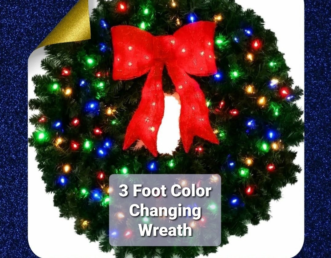 ACWreaths's tweet image. Don't miss out on one of our most popular wreaths. ACWREATHS.COM #LitWreath #MultiColorLights #ColorChangingLights #ChristmasWreath #LitBow #AlwaysFreeShipping #SameDayShipping