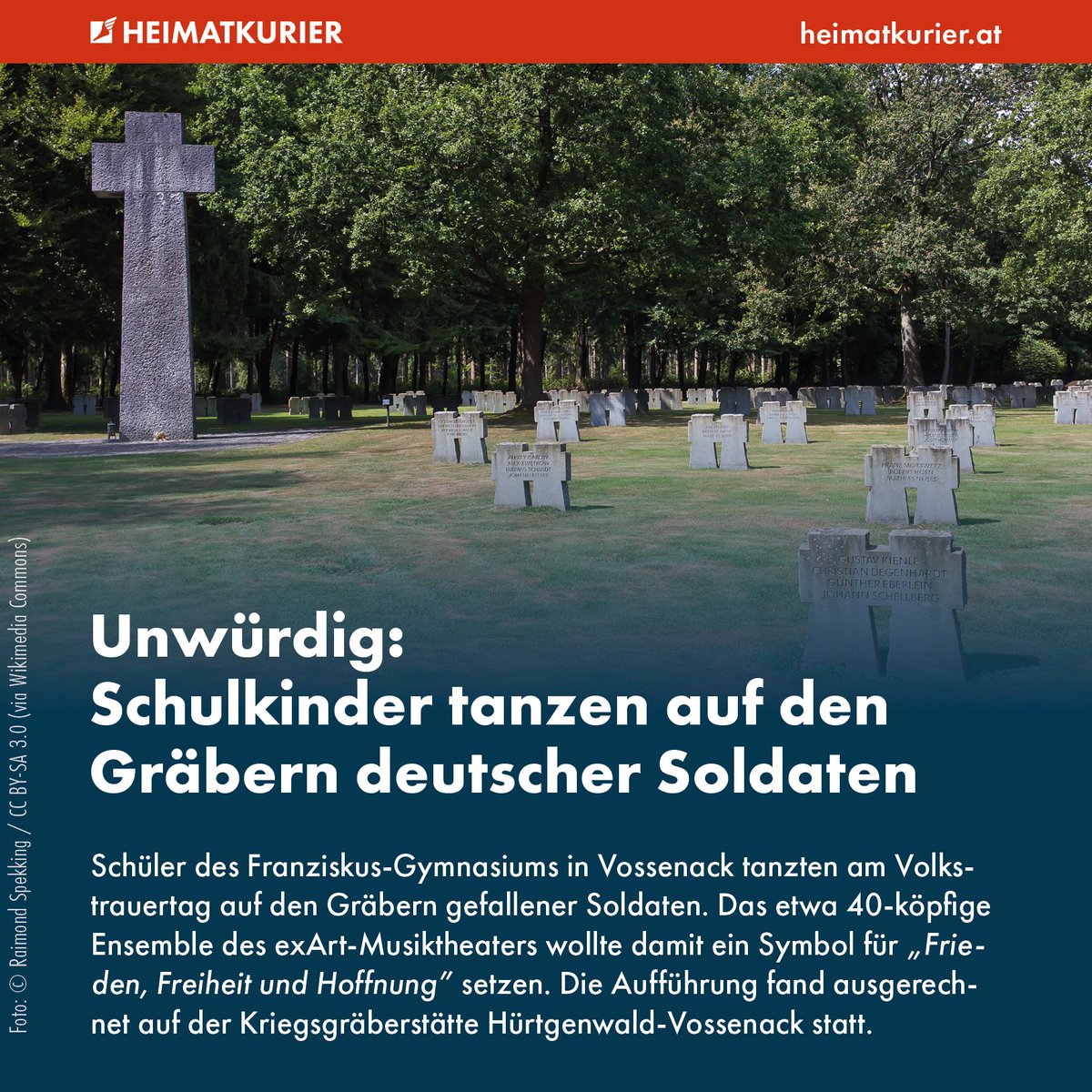 Der Soldatenfriedhof in Vossenack beherbergt die Ruhestätte von 2.221 Soldaten, die in der Schlacht im Hürtgenwald gefallen sind. Der Landkreis Düren versuchte sich am diesjährigen Volkstrauertag an einem neuen „Konzept”, um „viel mehr Menschen” für die Veranstaltung zu…