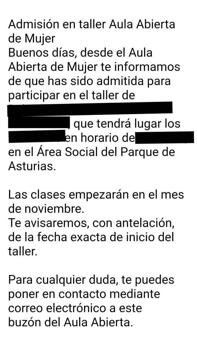 AulaAMRivas's tweet photo. Este correo lo recibimos el 18/10/23 sin noticias hasta la fecha @AidaCast @AytoRivas @MasMadrid__ @Mas_Rivas_  @HoyPorHoy @IURIVAS @diarioderivas @MujeresRivas @nomecuente54558 @ZarabandaRivas @rivasylibres #DesmnatelanAulaAbiertaMujerRivas #RivasVaciamadrid https://t.co/CorUuR4kss