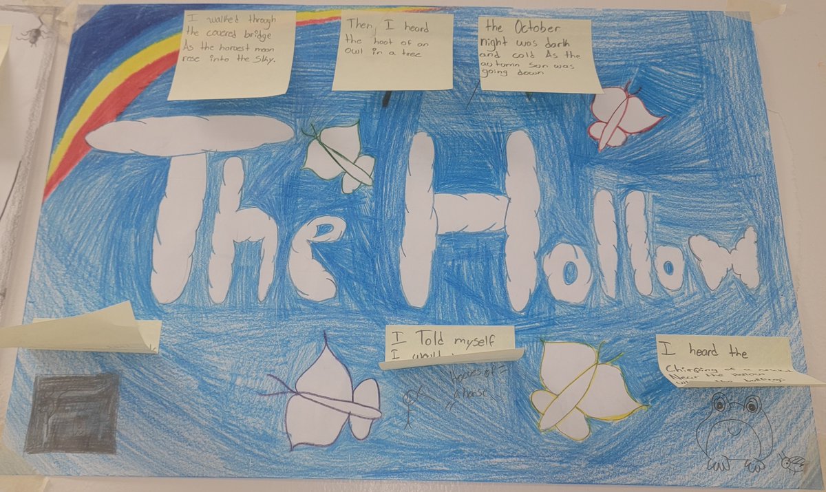 msms_bulldogs's tweet photo. 8th-grade students in Ms. Shuff's ELA class read "The Hollow," a poem by Kelly Deschler, and then created illustrations for the annotations.
Because #msmsistheplacetobe #talentedstudents #talentedteacher #artsineducation https://t.co/42Z5Gc1Hx6