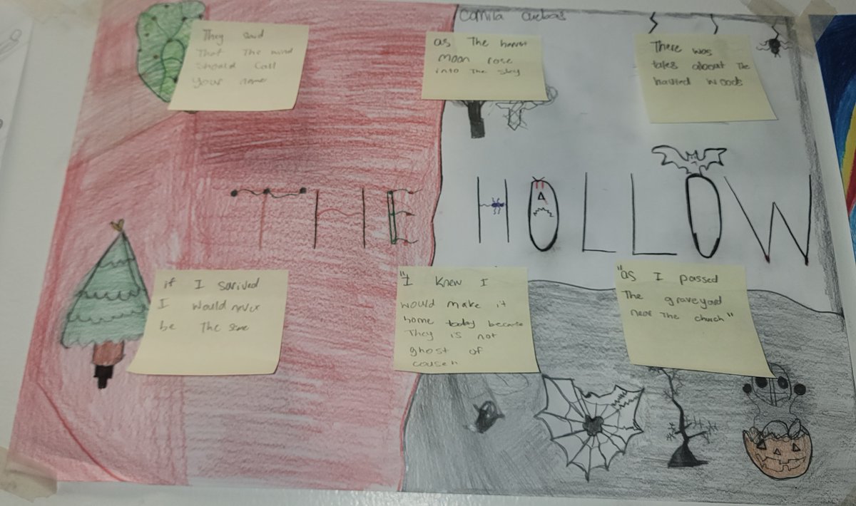 msms_bulldogs's tweet photo. 8th-grade students in Ms. Shuff's ELA class read "The Hollow," a poem by Kelly Deschler, and then created illustrations for the annotations.
Because #msmsistheplacetobe #talentedstudents #talentedteacher #artsineducation https://t.co/42Z5Gc1Hx6