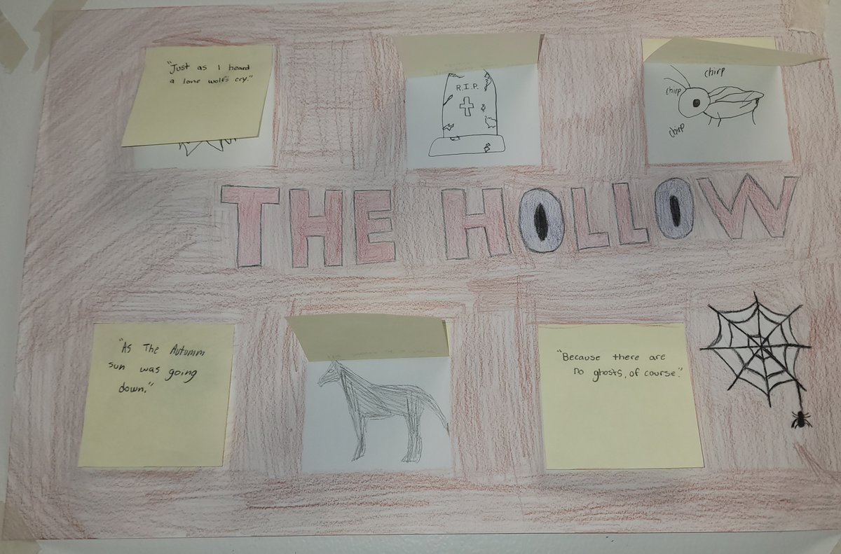 msms_bulldogs's tweet photo. 8th-grade students in Ms. Shuff's ELA class read "The Hollow," a poem by Kelly Deschler, and then created illustrations for the annotations.
Because #msmsistheplacetobe #talentedstudents #talentedteacher #artsineducation https://t.co/42Z5Gc1Hx6