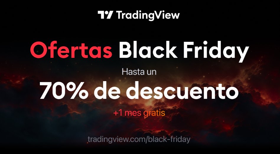 ¡BLACK FRIDAY en Trading View!

Para celebrarlo, se sortea un plan Premium anual.

Requisitos:

- Seguirme a mí
- Seguir a <a href="/es_tradingview/">TradingView en español</a> 
- RT

Se puede participar hasta el jueves 23