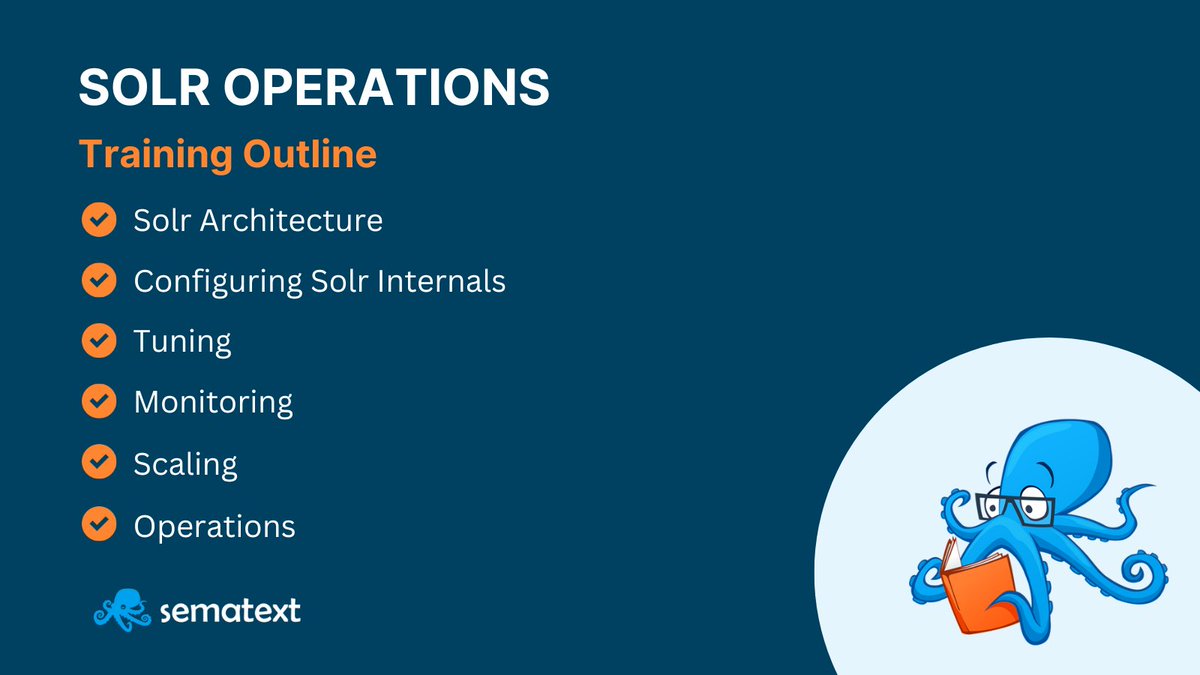Master #Solr with our Solr Operations Training Course! 🛠️
From deploying Solr, monitoring and taking backups to tweaking directory and merge policy configuration to choosing the appropriate number of shards - our course has it all! 
Learn more here 👇
hubs.ly/Q02951C70