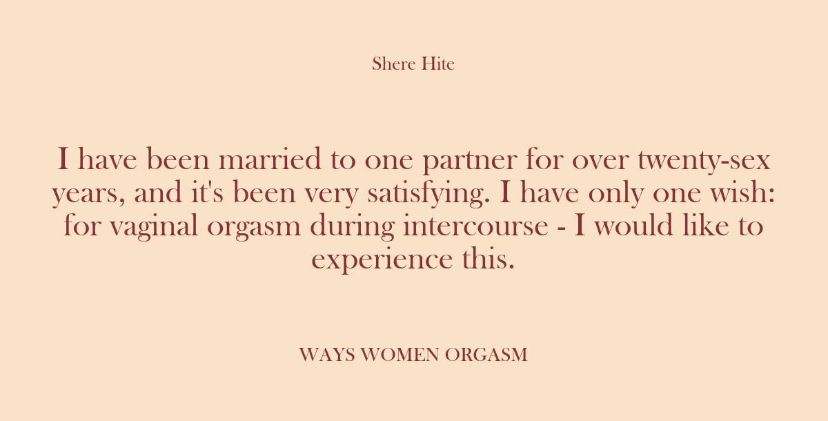 LrnAbtSexuality's tweet photo. Uncover intriguing discoveries on the topic of female orgasm from this excerpt from 'The Hite Report', a groundbreaking #SexResearch study. Learn, share, and empower! #SexualFindings #WomenEmpowerment https://t.co/UwLWsyR8NK
