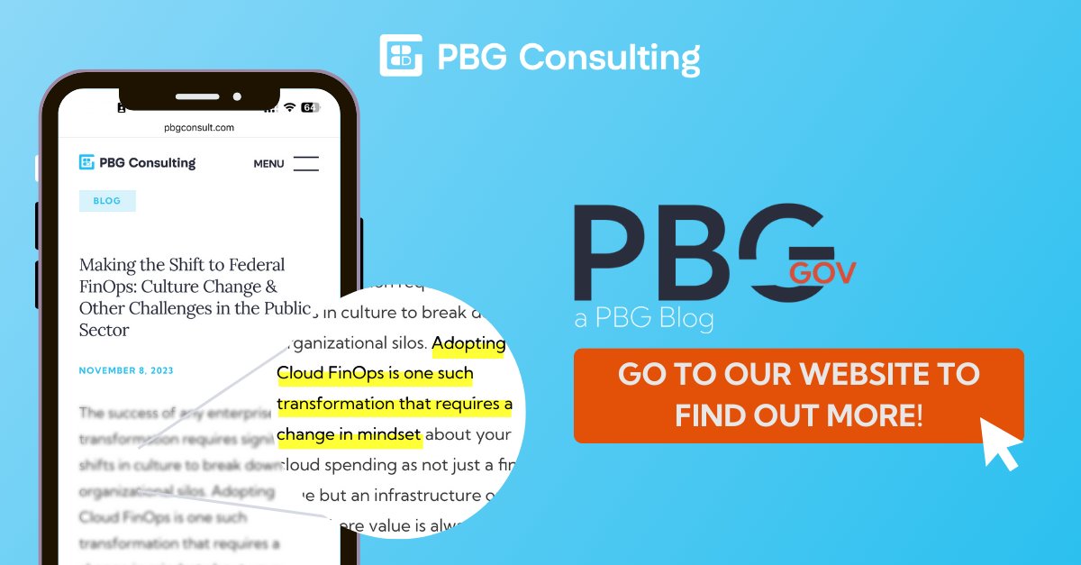 🔥   🔥   🔥
NEW PBG GOV BLOG!

👉 pbgconsult.com/making-the-shi…

#pbgconsulting #pbgov #finops #cloudmanagement #innovation #cloudcostmanagement #financialexcellence