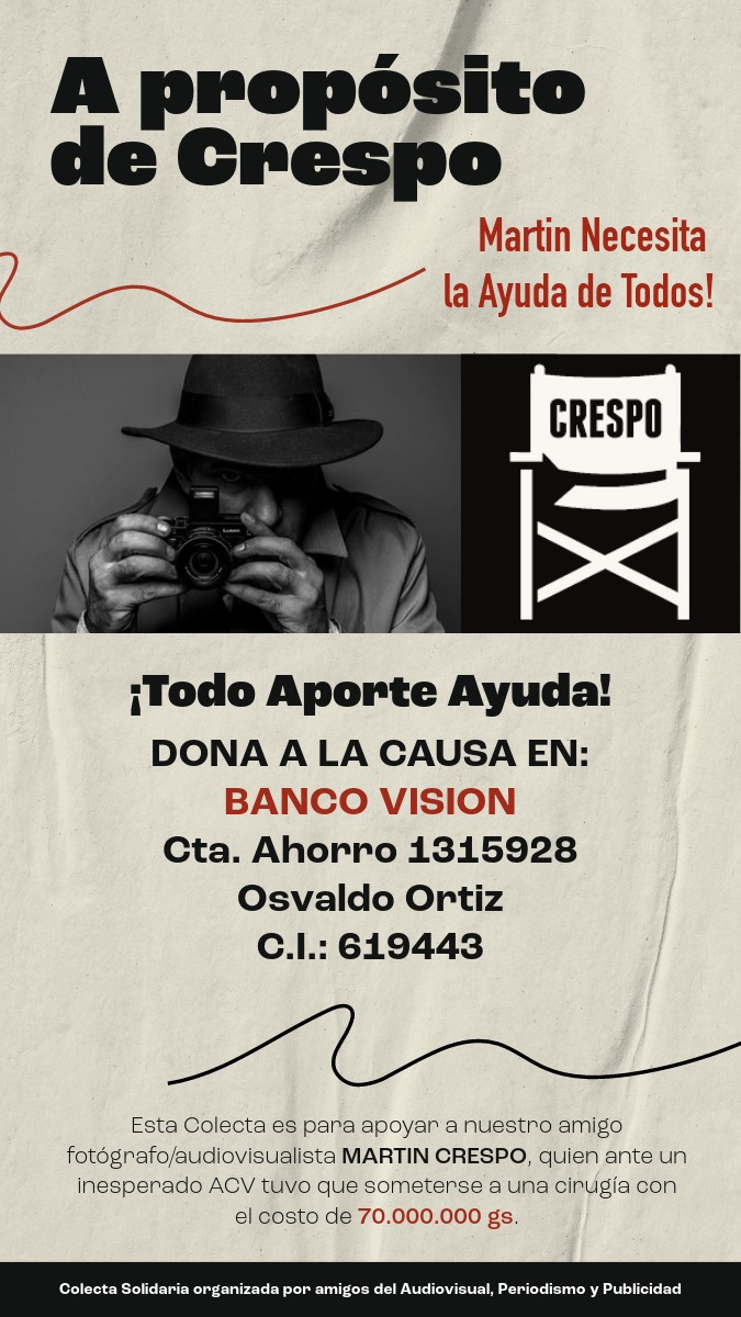 OrtizFaiman's tweet image. Nuestro querido amigo @krezpoide sigue en UTI después de sufrir un ACV y la falta de salud pública.
Entre amigos, y allegados nos organizamos para ayudar a pagar los gastos médicos.
Todo aporte suma! En Nombre de la familia!
Gracias a todos los que están ayudando!