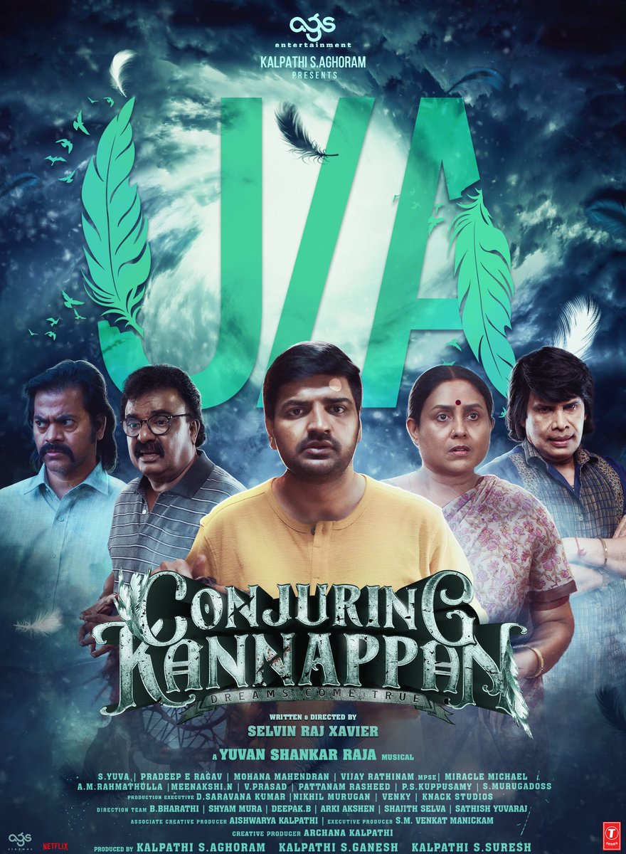 Dare to dream U/A #ConjuringKannapan Produced by @Ags_production #KalpathiSAghoram #KalpathiSGanesh #KalpathiSSuresh Directed by @selvinrajxavier A @thisisysr musical @archanakalpathi @aishkalpathi @venkat_manickam @malinavin @actorsathish @ReginaCassandra