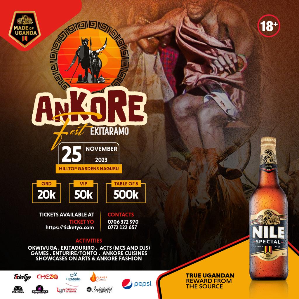 Y'all shouldn't miss this party☺️☺️
The #Ankolefest 
Ekitaramo 💃💃💃
Tickets are at ticketyo.com/ankore-fest/