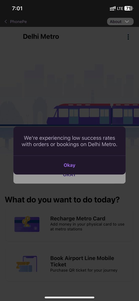 s2_SantoshStyle's tweet photo. @OfficialDMRC @PhonePeSupport 
Please check why this app is not working…? https://t.co/PZlFAuz7jG