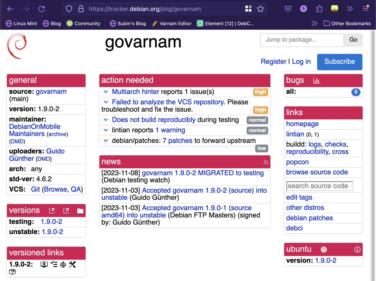 SubinSiby's tweet photo. libgovarnam, the shared library of Varnam is now in Debian testing repo! Which means this will be part of Ubuntu 24.04 LTS official repos as well!
Thanks to Guido Günther for taking the effort to package it! This all started from a Indian Language BoF at #DebConf23 Kochi. https://t.co/aHYEf3ltLv