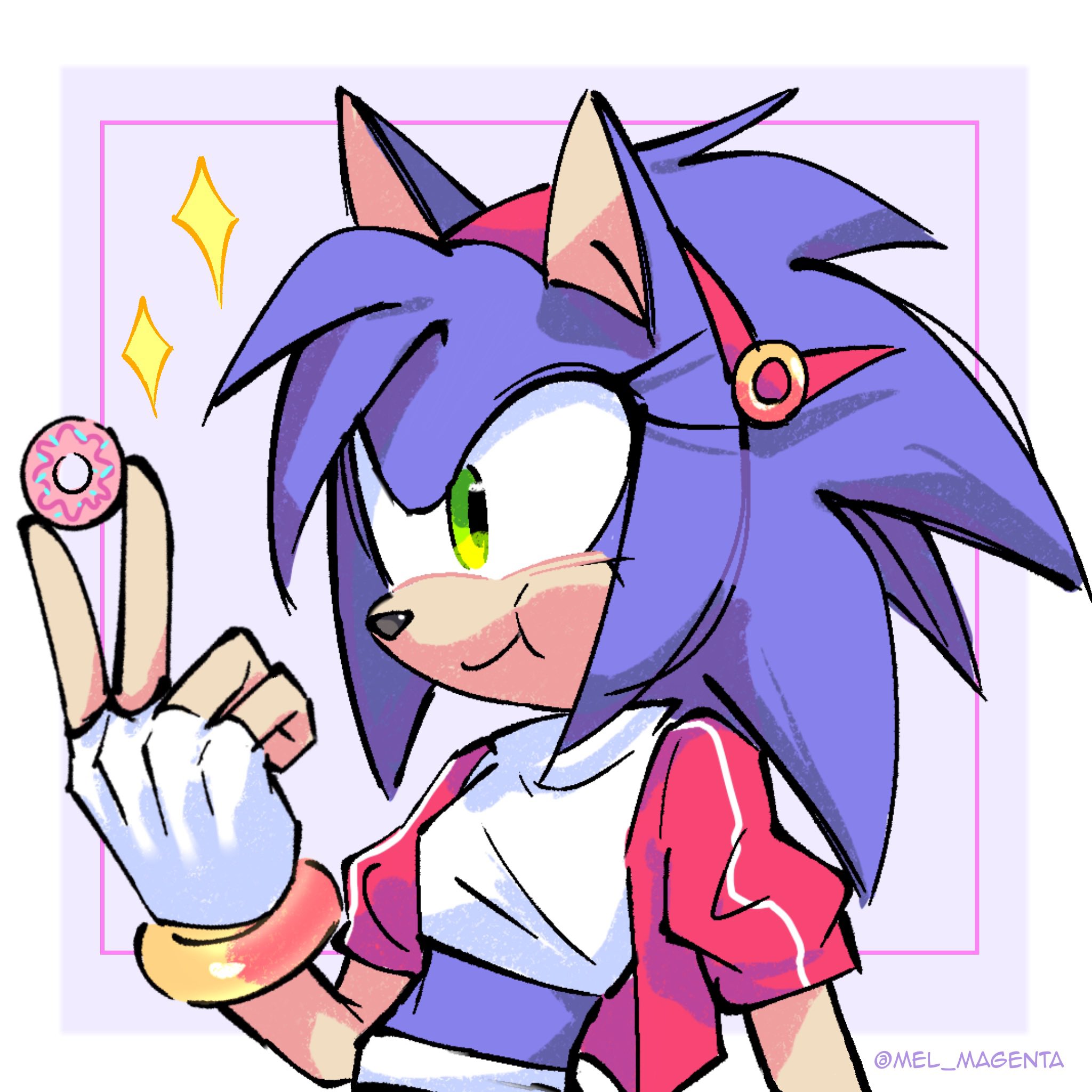 🌸magenta_mel🌸🇵🇸 on X: Have Sonamy in my au💗💙🧍‍♀️ And