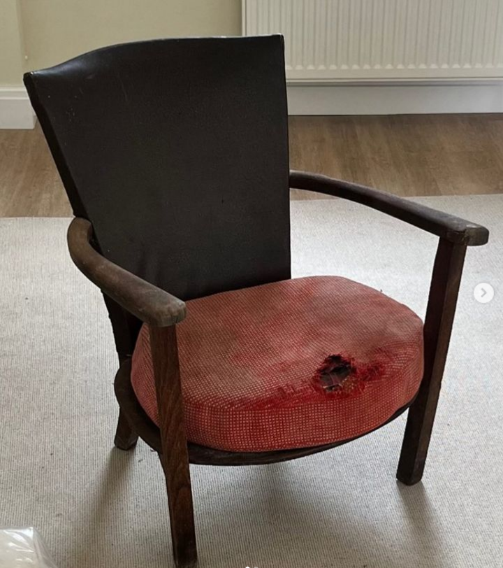 Before & After… Huge thanks to our lovely customer Lesley for her kind words and sharing her project with us. Reupholstered chair using our custom cut foam 🌟 “As a first time customer I was pleased to find ordering a custom cut to size foam cushion was quick and easy. It