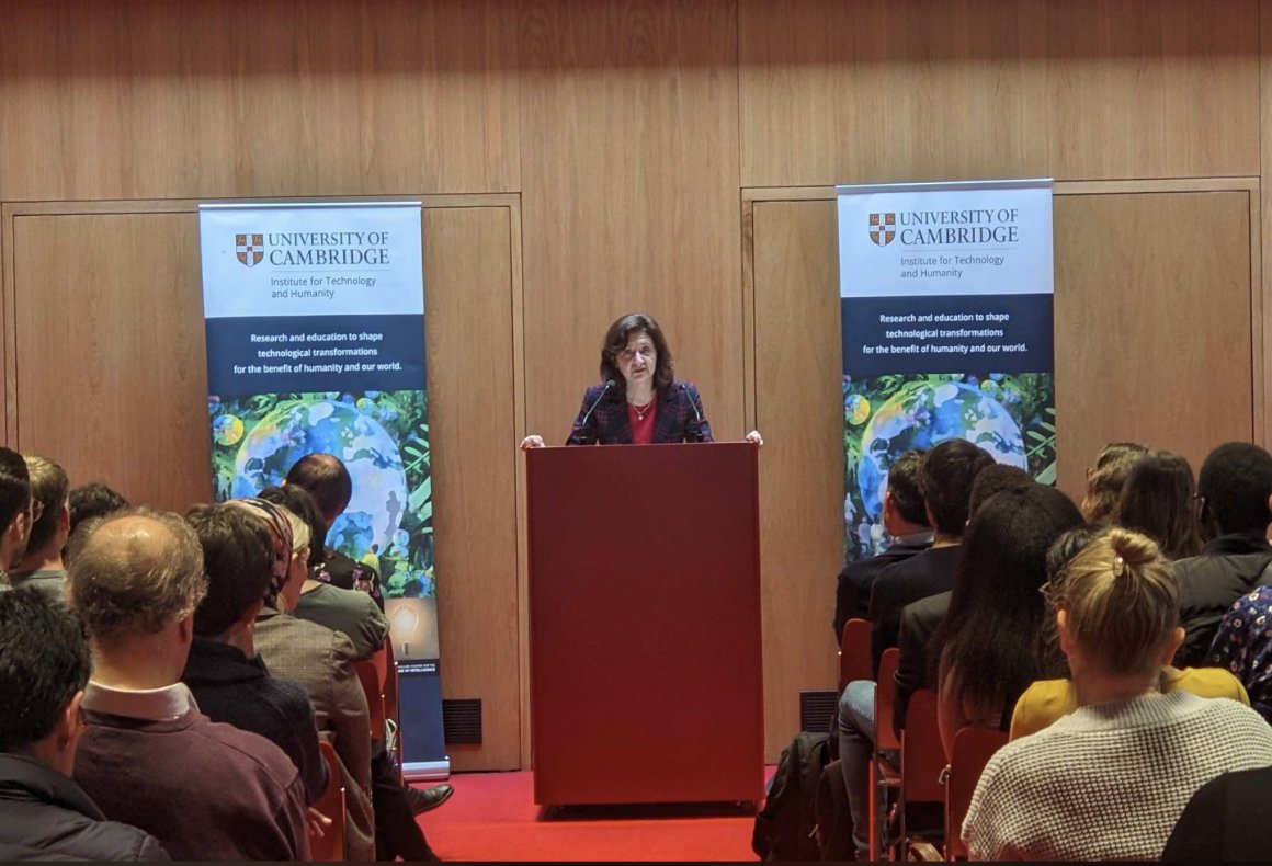 @stephenjcave @Cambridge_ITH @CSERCambridge @CHIA_Cambridge Proffessor Deborah Prentice, Vice Chancellor of the University of Cambridge speaks at the ITH launch and the role of Universities to ensure technological transformation meets human needs!