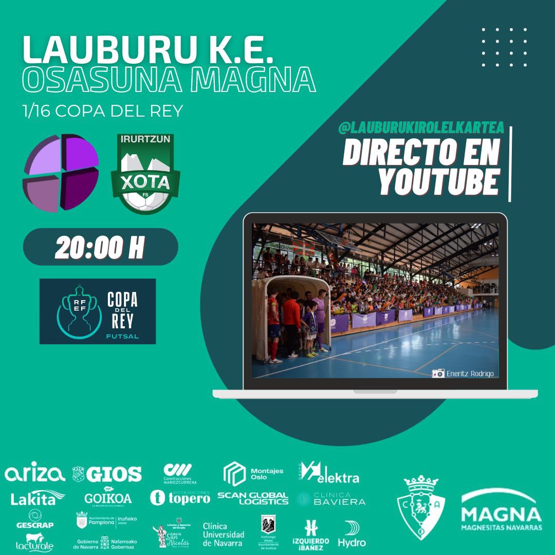 🏆 #1/16 CopaDelRey

💻 El partido de hoy ante <a href="/LAUBURUKEIBARRA/">CMO Valves Lauburu Ibarra</a> se podrá ver a través del canal de YouTube del equipo local.

🕗 20:00 horas.

▶️ youtube.com/watch?v=opaMz6…