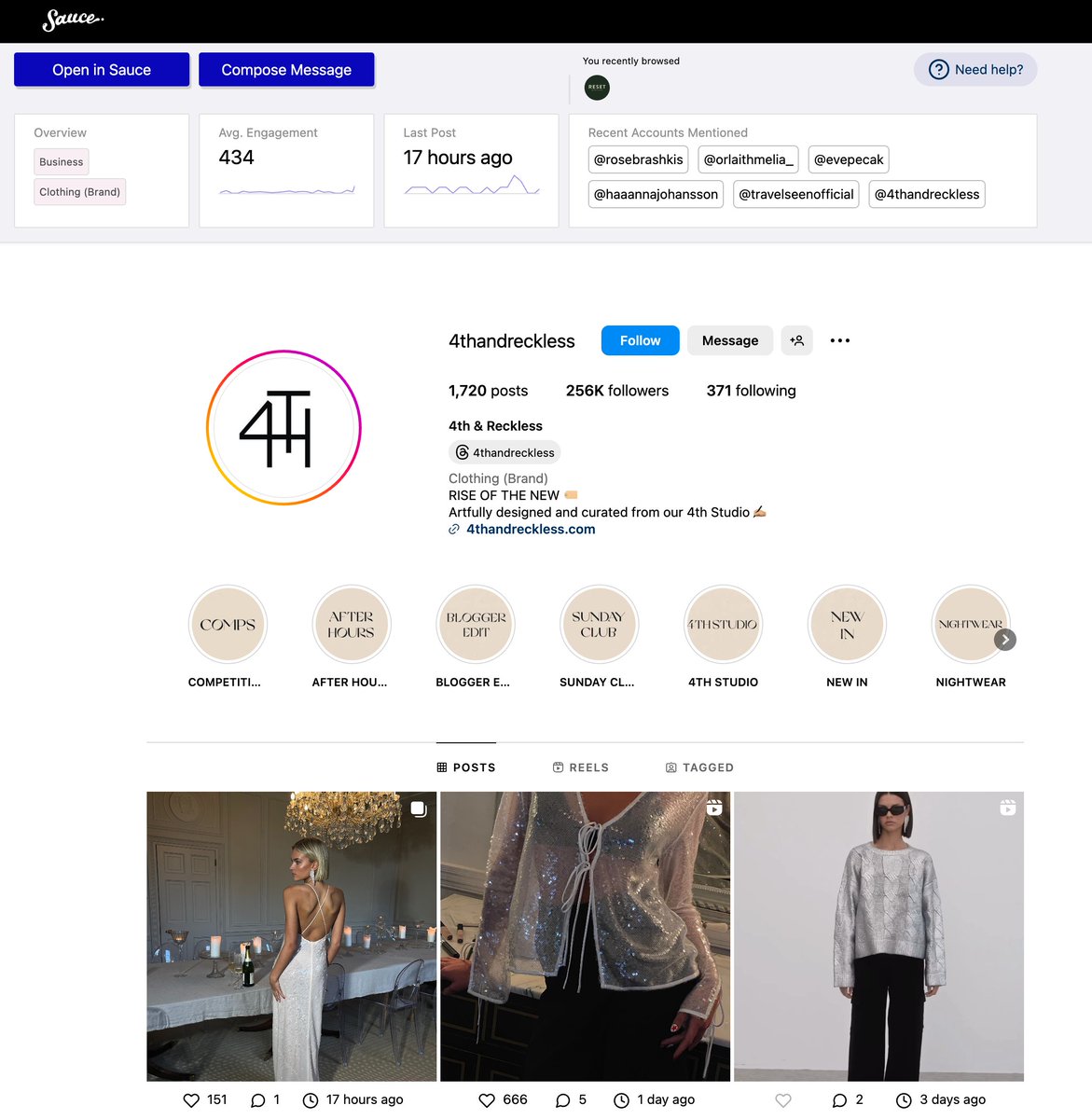 Augment Instagram Profiles with a range of power-user info at the user and media level, from the stable that beings you Sauce social commerce. Grab the Chrome extension now at: 

chrome.google.com/webstore/detai… 

#chromeextension #influencermarketing