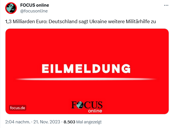 BernhardZimniok's tweet photo. #Haushaltssperre in Deutschland bedeutet, kein Geld mehr für das eigene Land zu haben, aber der #Ukraine weiterhin Geld für einen verlorenen Krieg zu schenken. Jeder einzelne Politiker der Ampel gehört vor Gericht. Jeder einzelne. https://t.co/kOc3utjlFY