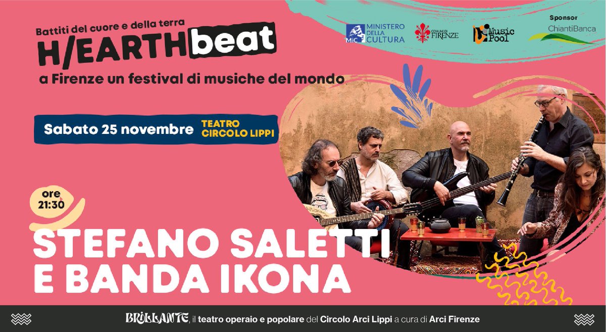 H/EARTHbeat 2023 presenta Stefano Saletti e Banda Ikona il 25 novembre a Firenze!
Posti limitati, prendi subito i biglietti
oooh.events/evento/stefano…

#OOOHEvents #StefanoSaletti #BandaIkona #HearthBeatFestival #firenze #musifestival