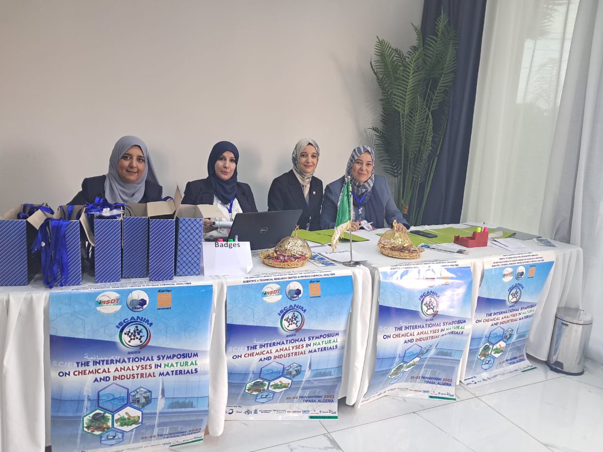 CRAPC_Centre's tweet photo. 🔵International Symposium on Chemical Analyses in Natural and Industrial Materials (CRAPC-ISCANIM'2023)
 21st-22nd November 2023, Tipasa, Algeria https://t.co/kjnMKAlDyQ