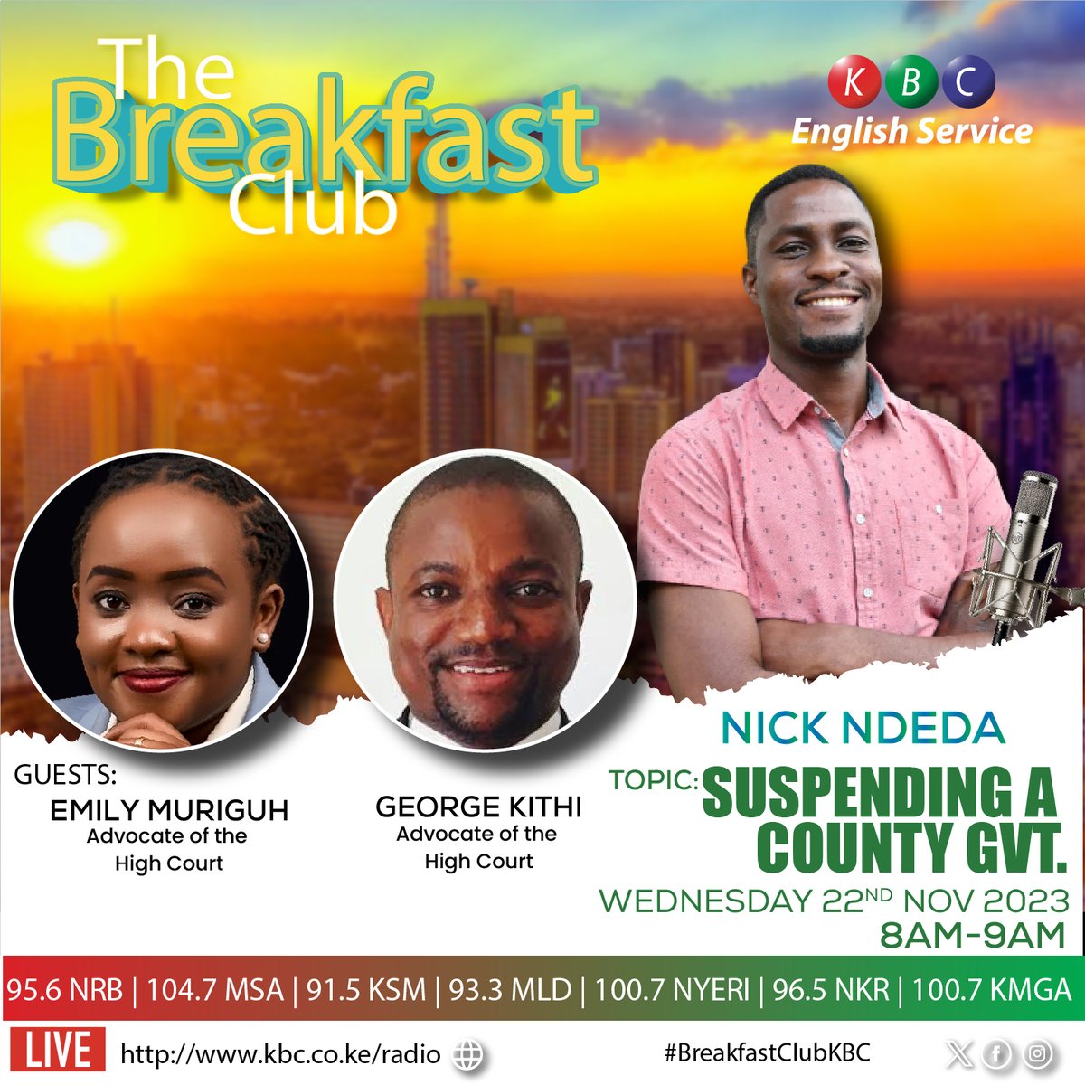 'You’ll never change your life until you change something you do daily. The secret of your success is found in your daily routine.” ~John C. Maxwell GOOD MORNING! @NickNdeda Listen live: kbc.co.ke/radio ^PMN #BreakfastClubKBC