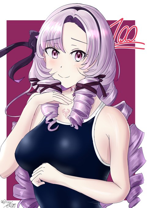 #サロメ百万展
スク水姿のサロメさんを描きました! 