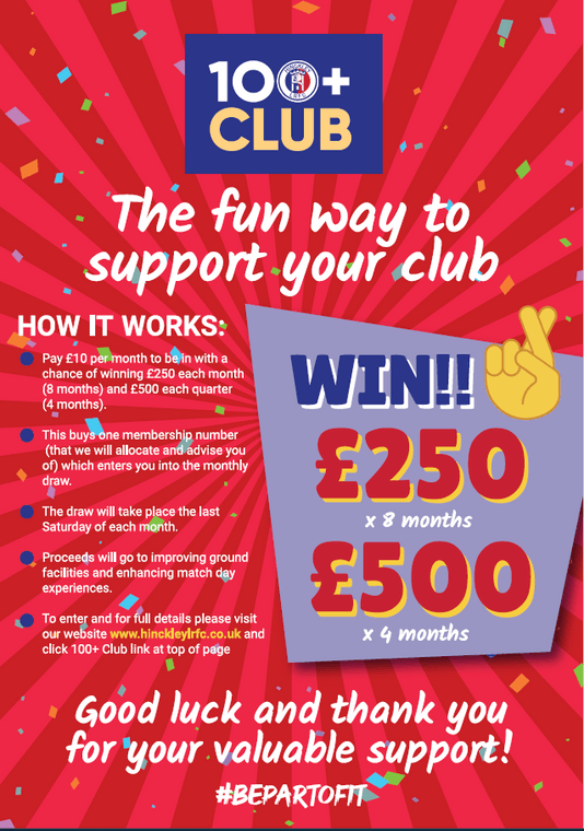 100+ Club #Pitchero
hinckleylrfc.co.uk/news/100-club-…
#BePartOfIt Or Not <a href="/PitchingIn_/">Pitching In</a> <a href="/NorthernPremLge/">The Pitching In Northern Premier League</a> @TheKuckoos @hinckleylrfc <a href="/HolidayLounge/">Hays Travel Holiday Lounge in Hinckley</a> <a href="/KaseHotel/">Kase Hotel</a> <a href="/ChillLtd/">Chill Limited</a>