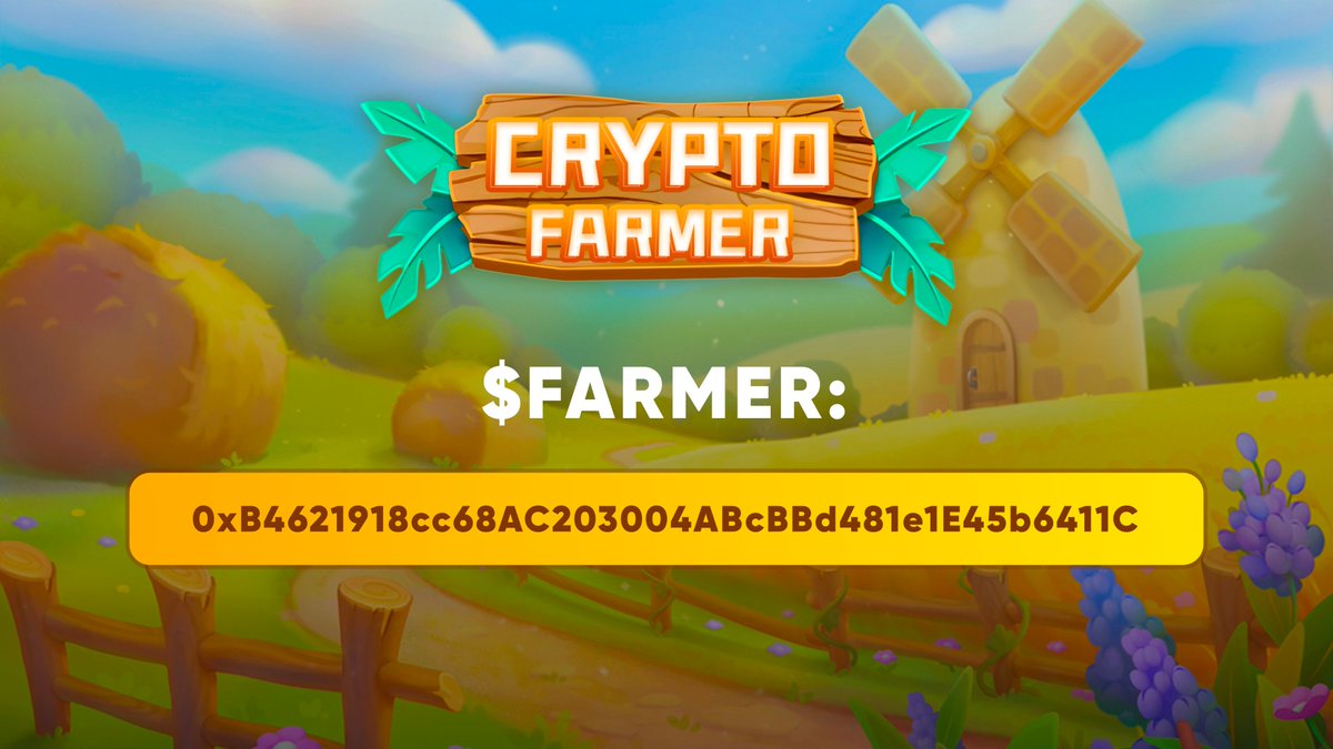 🔥 WE ARE LAUNCHING SOON 🔥 $FARMER is set to go live!! 🚀🌕

📌Contract Address:
0xB4621918cc68AC203004ABcBBd481e1E45b6411C
📅 #Launch Date:
 November 30th, 12 PM UTC 
📈Trading Venue: 
famswap.io

👩‍🌾The #Crypto Farmer awaits your arrival at the farm! Stay tuned! 🔔