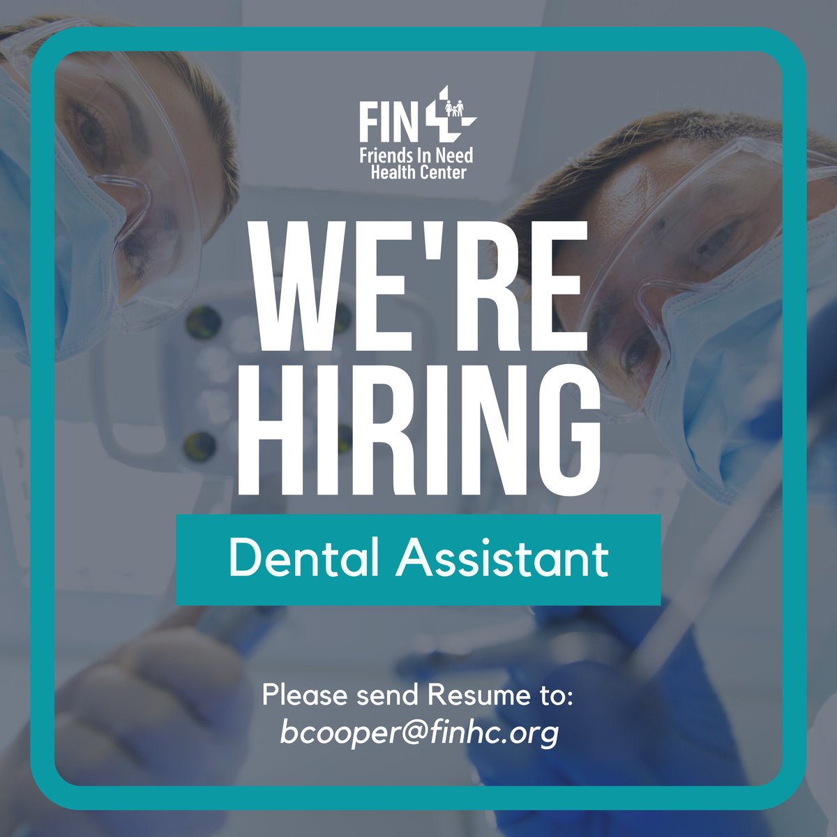 We are hiring a Dental Assistant! Send your resume to our executive director, Betsy Cooper today! 🦷 

#hiring #hiringnow  #nowhiring #dentalassistant #dentalassisting #dentalassistants #dental  #kingsport #kingsporttn #johnsoncitytn #bristoltnva #jonesboroughtn #rogersvilletn