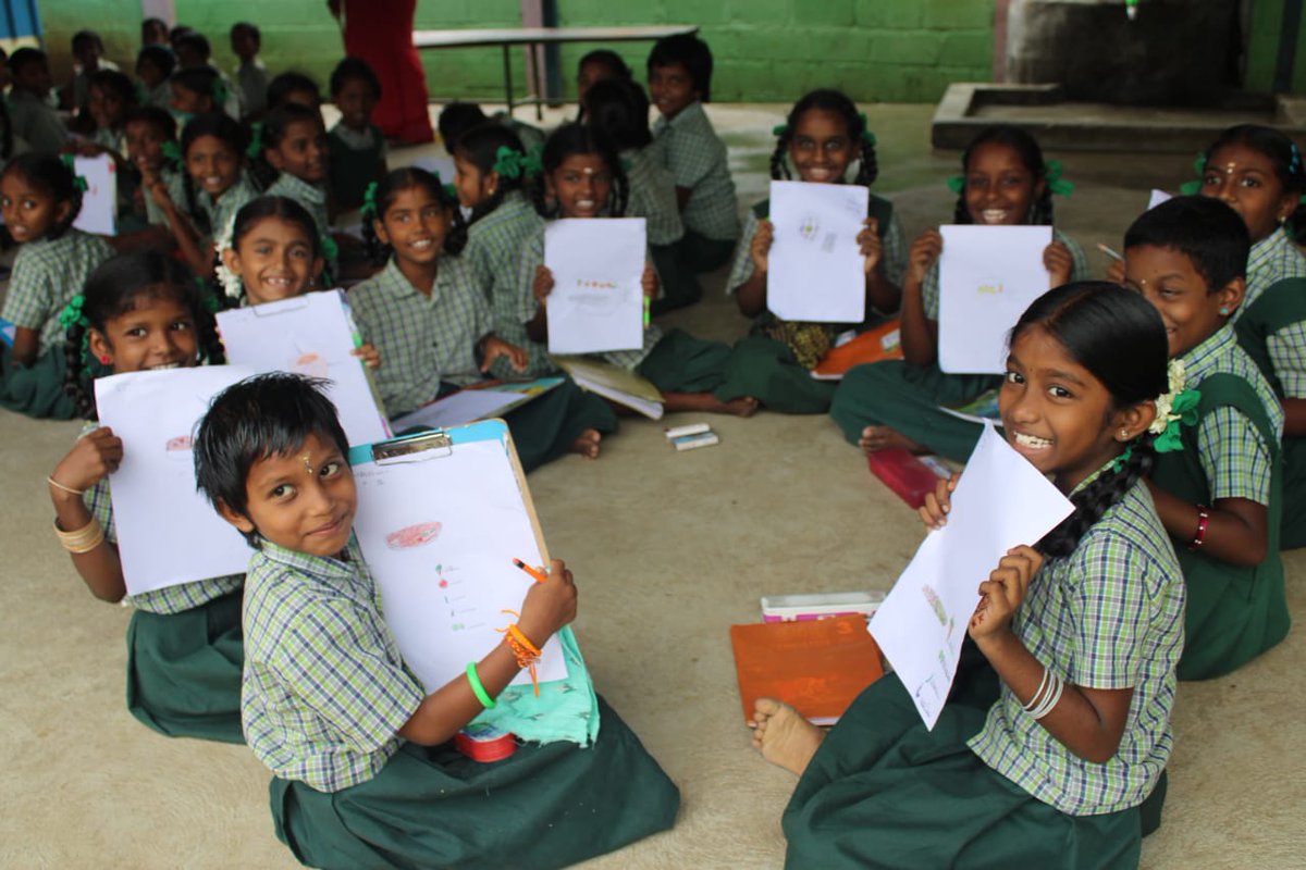 <a href="/SanFirstIndia/">Sanitation First India</a>  is implementing a SDG &amp; Climate Literacy Programme in PUMS Ottiyampakkam with support from <a href="/SavillsIM/">Savills IM</a> &amp; <a href="/TheCycleINGO/">The Cycle (INGO)</a> collaborating with the office of <a href="/ThamizhachiTh/">தமிழச்சி</a> . Today the children focused on SDG2:Zero Hunger. The activity based learning will be carried out