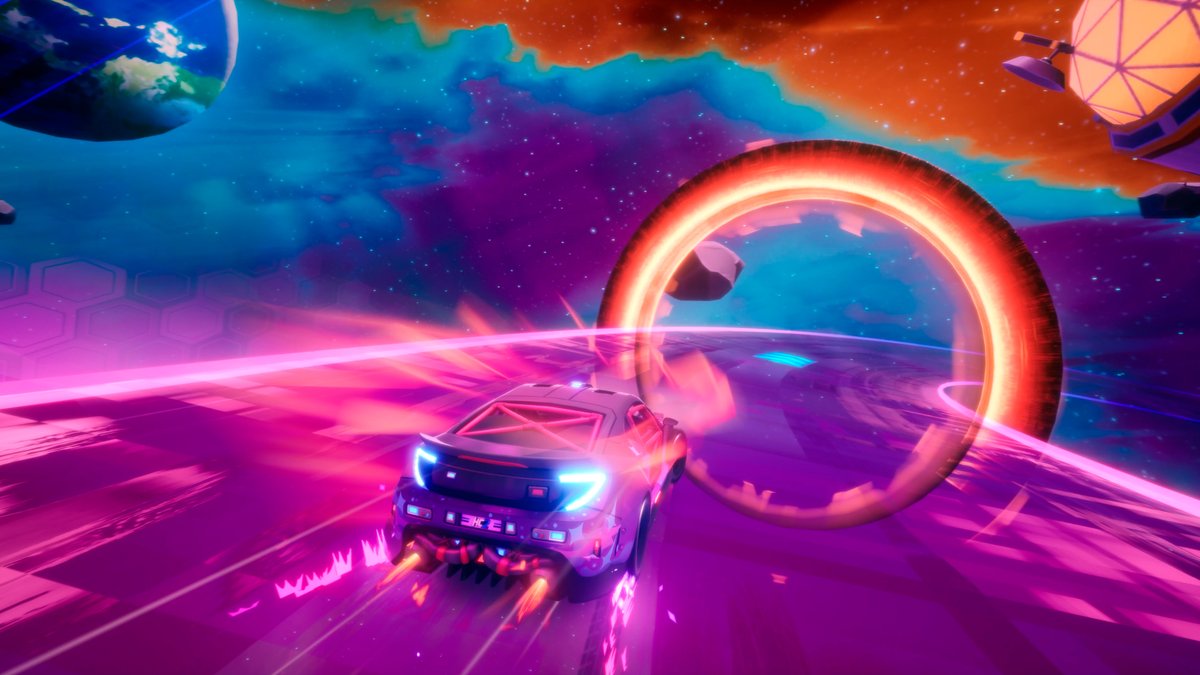 HorizonChase's tweet photo. Race through the vast night 🌌

Light up the night sky on PC and Nintendo Switch! #HC2 https://t.co/Qi3zzSF25c