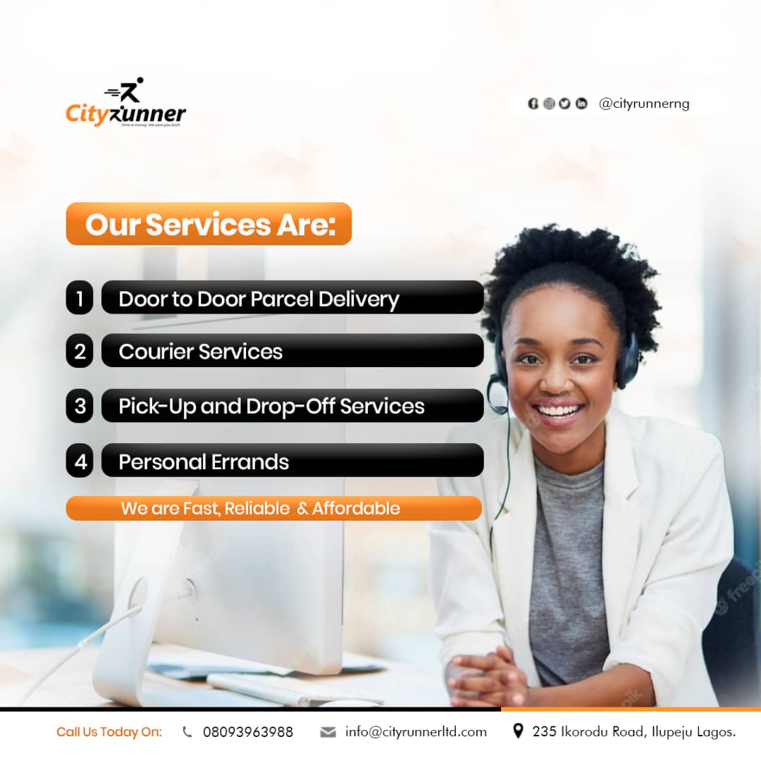 city_runnerng's tweet photo. We are pleased to introduce City Runners, a delivery service company driven by professionalism, efficiency, and promptness.  We offer the following services;  
· Door to Door Parcel Delivery 
· Courier Service 
· Pick-up and delivery of food 
. Personal Items
·Personal Errands https://t.co/lGfAJjxdaL