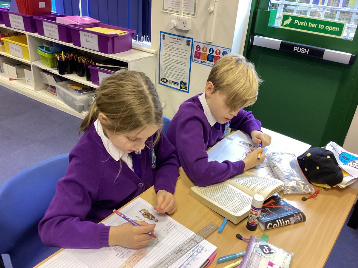 ourladyqop's tweet photo. Year 6 children have been working hard to summarise impressions of characters by skimming and scanning their shared text Goodnight Mister Tom 📖 Great VIPERS skills! 🐍 📕 #OLQPReading https://t.co/lX0Sj0kUjI