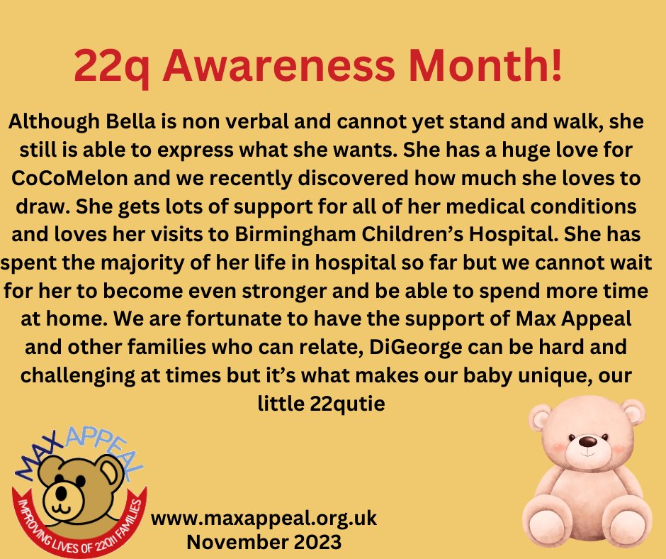 MaxAppealUK's tweet photo. 22q Awareness. Bella is 21 months old and loves to draw. She's a Max Appeal princess. #22q #maxappeal https://t.co/TmsahgDkTB