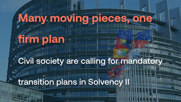 🔥Tomorrow EU policymakers discuss #sustainability in EU insurance regulation, #SolvencyII. With 18 other organisations, we're calling on the EU to make transition plans mandatory, so that insurers address their impact on both people & planet🌏 shareaction.org/policies/trans…