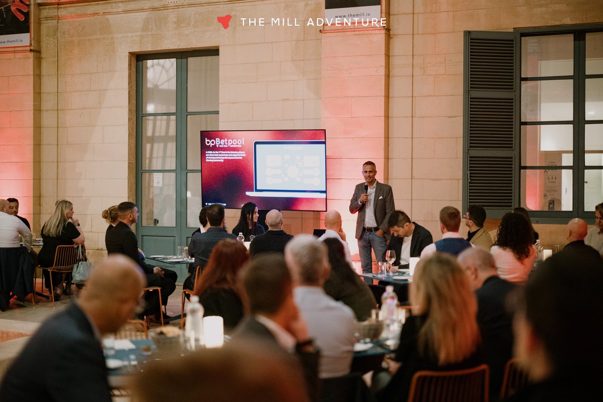 MillAdventure's tweet photo. We lit the MUŻA in red for an intimate dinner with partners &amp; friends in Malta! ❤️

With busy schedules all year round, we look forward to this annual tradition where we catch up with our partners in person &amp; celebrate what we accomplished in #iGaming together. #TheMillAdventure https://t.co/IkQNxXHIhi