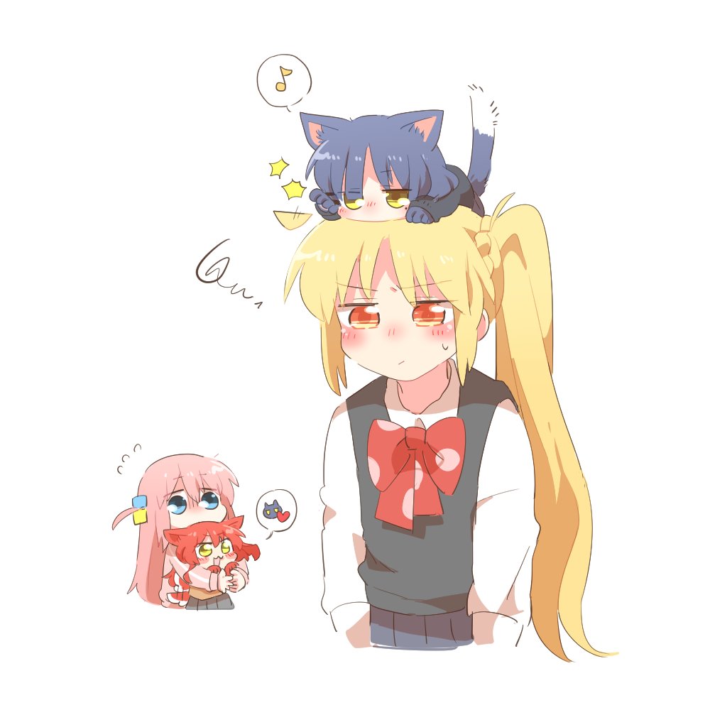 後藤ひとり ,後藤ひとり ,伊地知虹夏 ,喜多郁代 ,山田リョウ 「猫です」|Rebeccaのイラスト