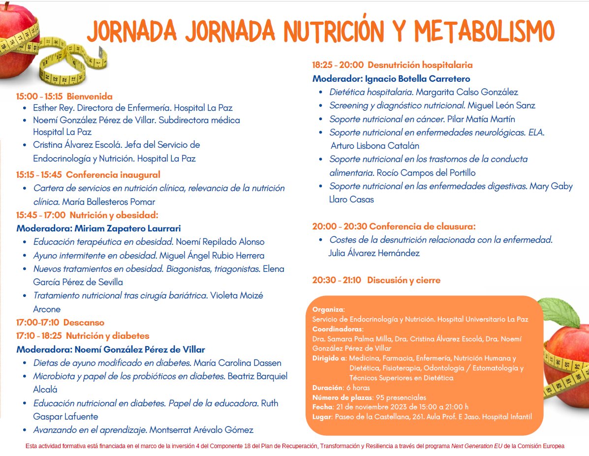 Fui estudiante en <a href="/UAM_Medicina/">Medicina UAM</a> <a href="/HospitalULaPaz/">Hospital La Paz</a> y hoy vuelvo a sus aulas, aunque virtual, en la Jornada de Nutricion y Metabolismo. Un orgullo y un honor. Gracias #EndocrinoLaPaz <a href="/SamaraPalmaMil1/">Samara Palma Milla</a> @Btrizlecum <a href="/noemigpvillar/">Noemí, MD PhD.</a> Cristina Á. Escolá y todo el Servicio