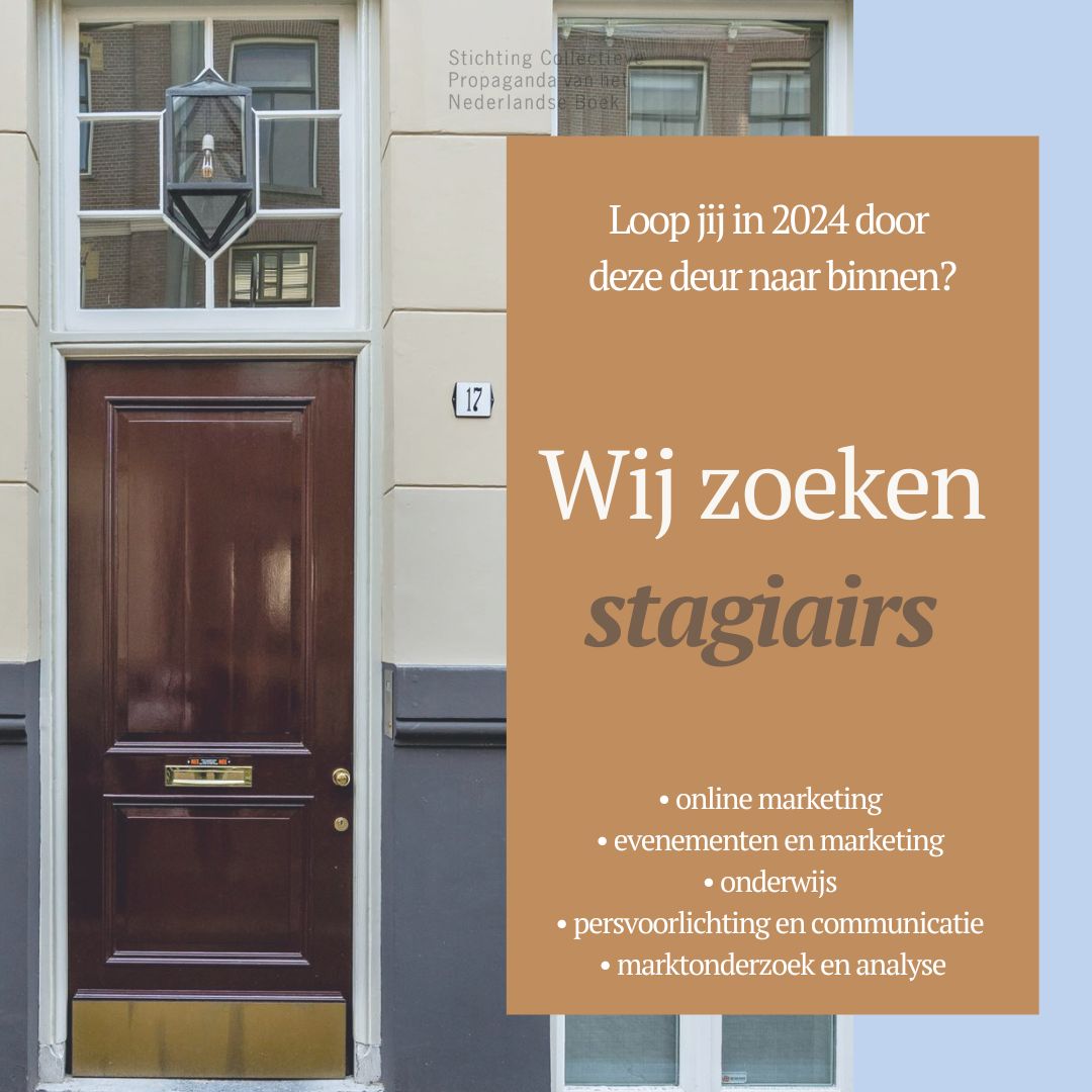 Ben jij of ken jij onze nieuwe stagiair? Wij zoeken weer enthousiaste studenten (hbo/wo) met liefde voor boeken om ons te ondersteunen. Wij bieden een gezellige werkomgeving in hartje Amsterdam, stagevergoeding én werkervaring in het boekenvak. Meer weten? cpnb.nl/over-cpnb/#vac…