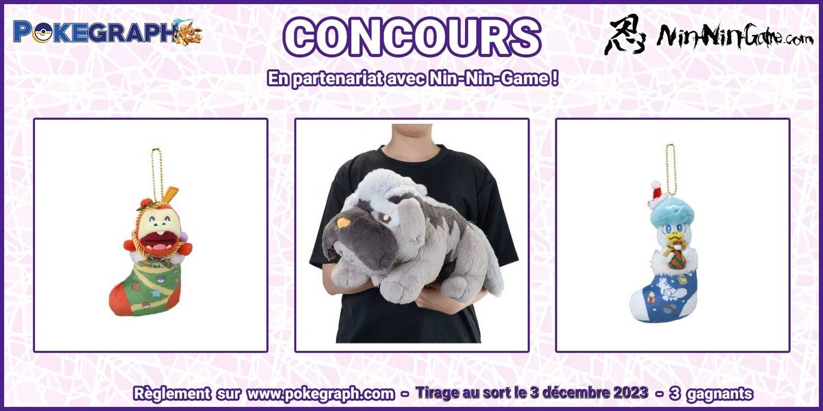 Pokegraph's tweet photo. ⚠️ Nouveau concours
🎁 3 peluches à gagner

🔸 RT ce tweet
🔸️ Liker ce tweet
🔸 Follow @Pokegraph
🔸 Follow @Nin_Nin_Game

⭐️ Disponibles ici : https://t.co/hTwoRTO5lf

🗓️ TAS 3/12/23
🏆 3 gagnants

#PokemonCenter #Pokemon #PokemonGoodies https://t.co/xJQuRMXDEl