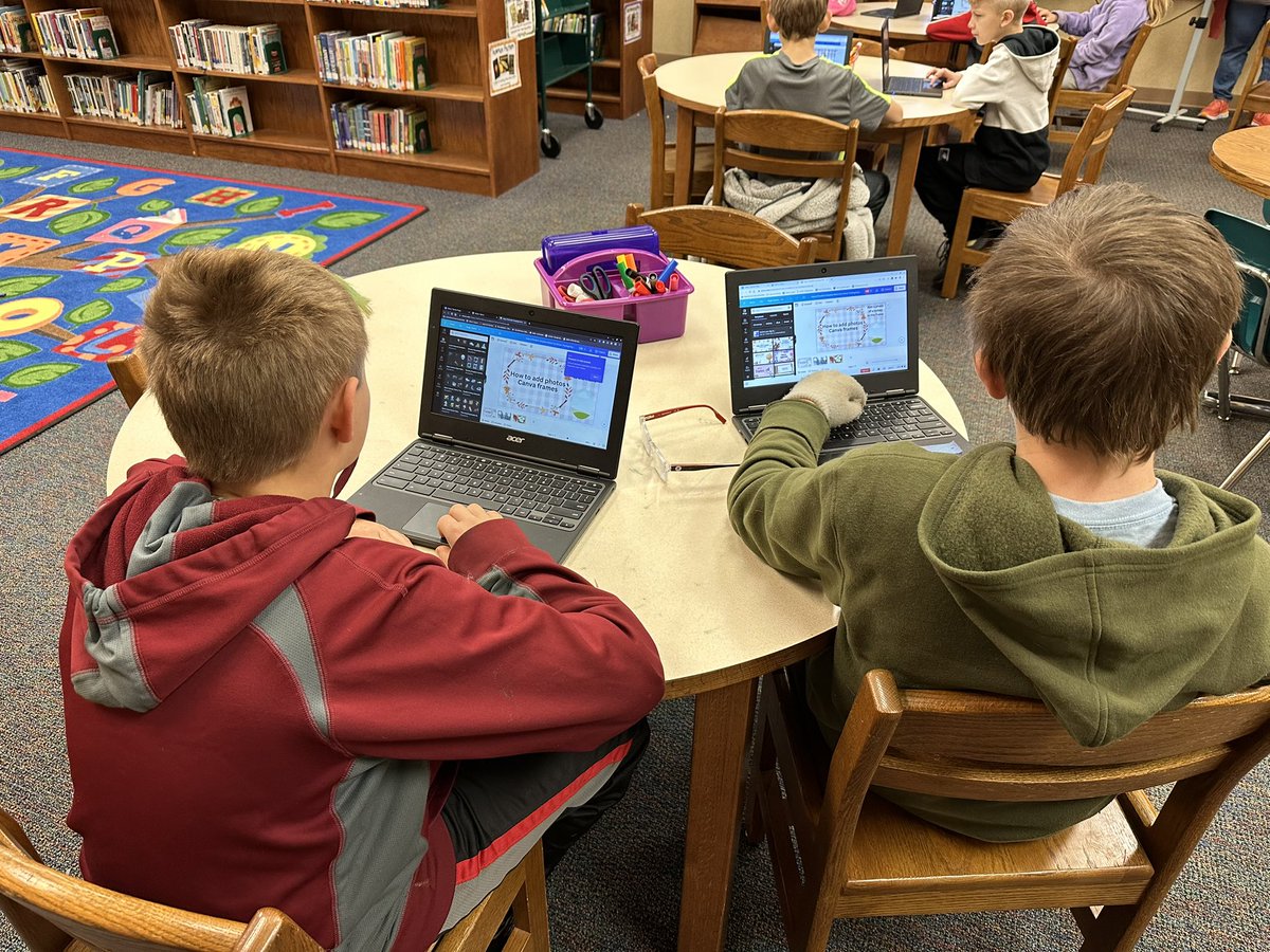 Joani_Miller1's tweet photo. @overthecake using @CanvaEdu with your @abetterfairview 4th graders! They rocked finding their assignment, using the template, and turning in! Great job! #RCSLearn https://t.co/A96AV2vWOQ