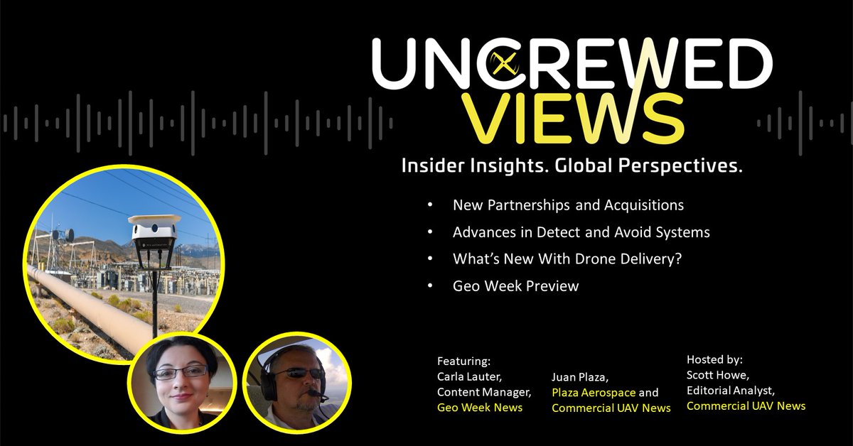 The latest Uncrewed Views podcast looks at the <a href="/uavionix/">uAvionix</a>/<a href="/Iris_Automation/">Iris Automation</a> deal and the <a href="/SkydioHQ/">Skydio</a> /<a href="/TrimbleCorpNews/">Trimble Inc.</a> partnership, what’s happening with drone delivery around the world, and what to expect at next February’s <a href="/GeoWeekExpo/">Geo Week</a>. commercialuavnews.com/podcast/uncrew…