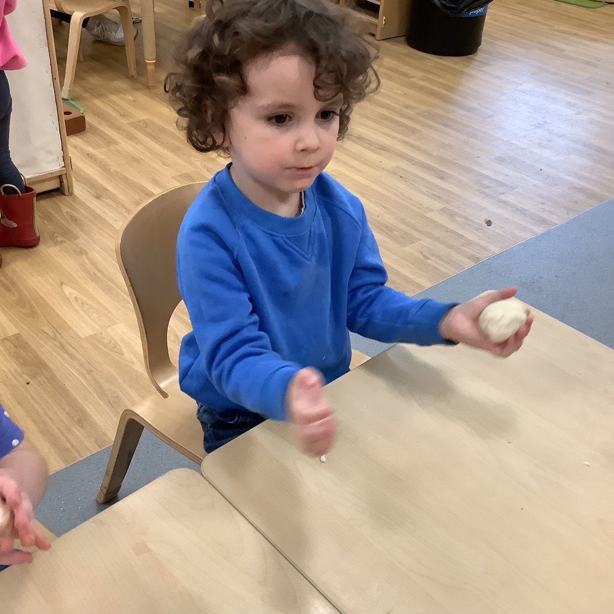 RobsackN's tweet photo. Ms. Corona shared a taste of her Venezuelan roots with the children making traditional arepas together! 🇻🇪 Mixing ingredients and creating deliciousness - we're eagerly waiting to savor the results! 😋 #CulturalCuisine #CookingFun @R_S_Wood https://t.co/i4uGvpJTYo