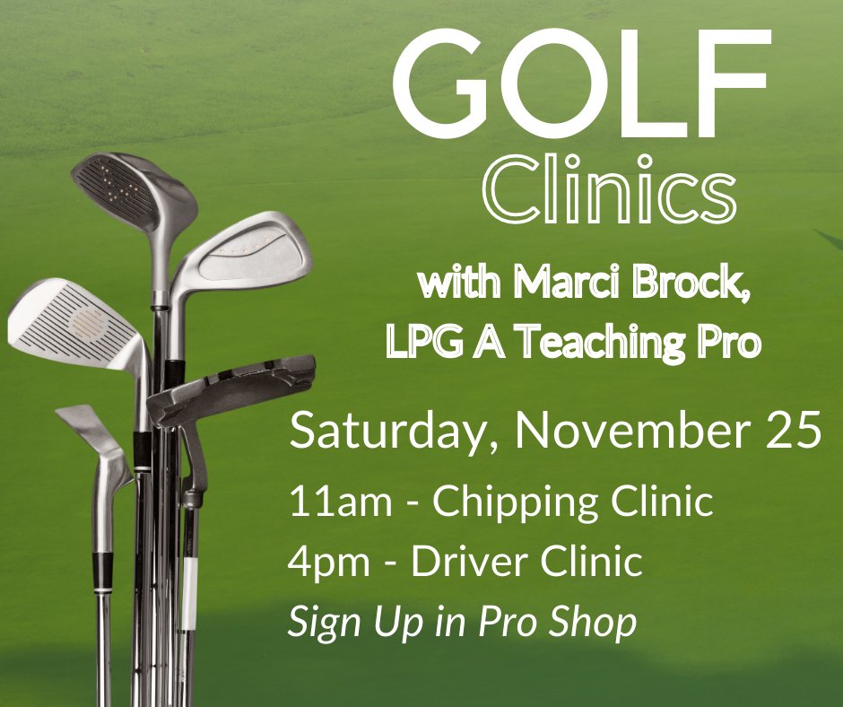 mesadelsolgolf1's tweet image. Marci's got two great Golf Clinics this Saturday, November 25.  Chipping Clinic @ 11am and Driver Clinic @ 4pm. Sign up on Pro Shop and start lowering your scores today! #mesadelsol #yumagolf #golfclinics