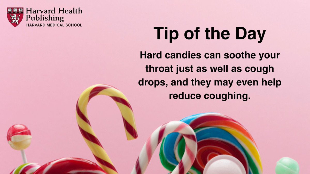Candy as good as cough drops: Hard candies can soothe your throat just as well as cough drops, and they may even help reduce coughing. #HarvardHealth bit.ly/3QLGV3V